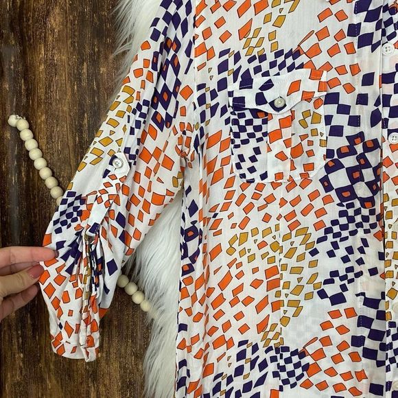 CAbi | Grand Prix Geometric Print Blouse - Picture 2 of 6